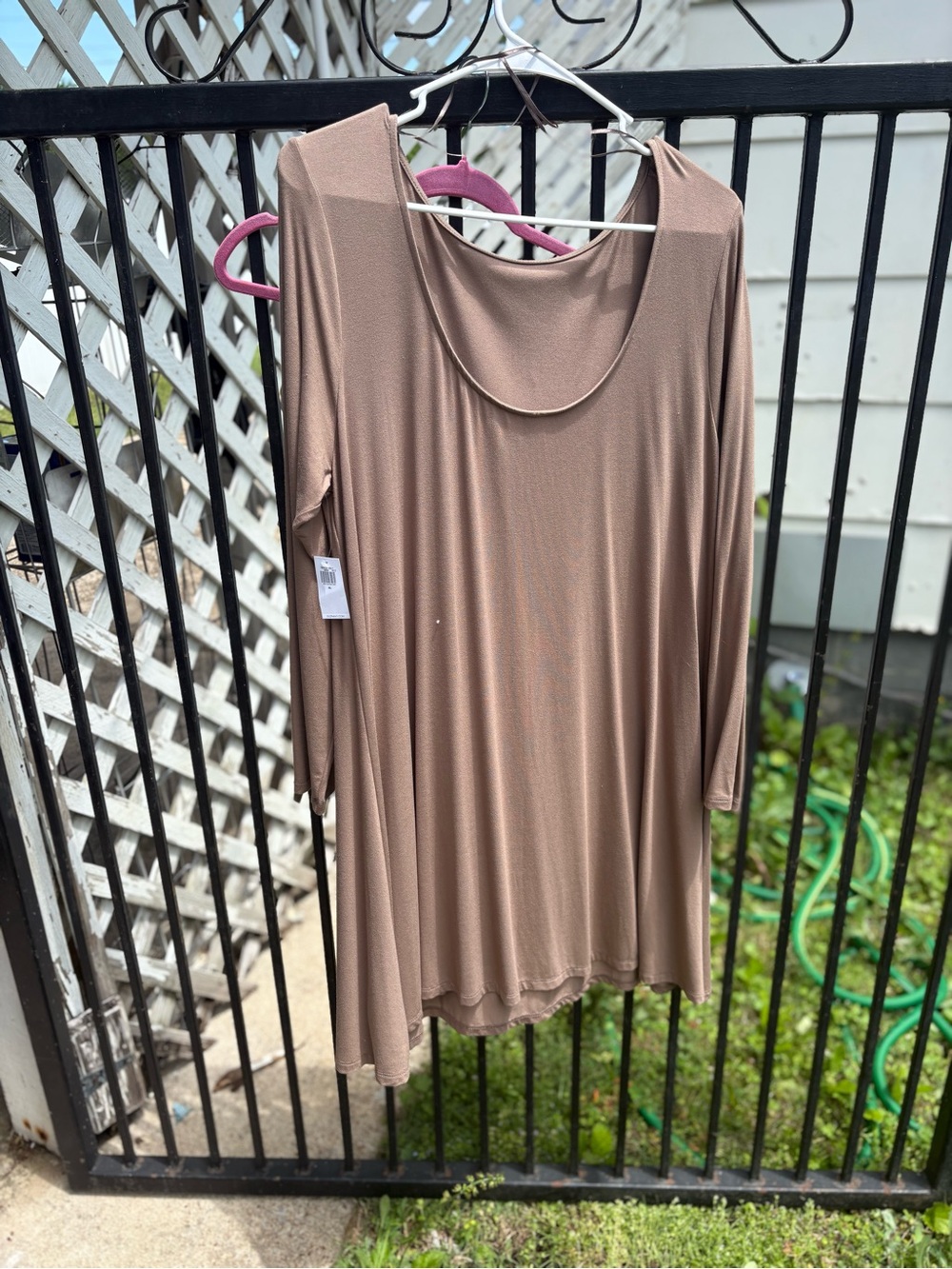 Old Navy Taupe Scoop back Tunic dress